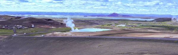Geothermal Park Lake Myvatn Iceland — Fotografia de Stock