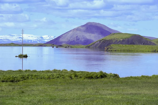 Rural Landscape Lake Myvatn Iceland — Stockfoto