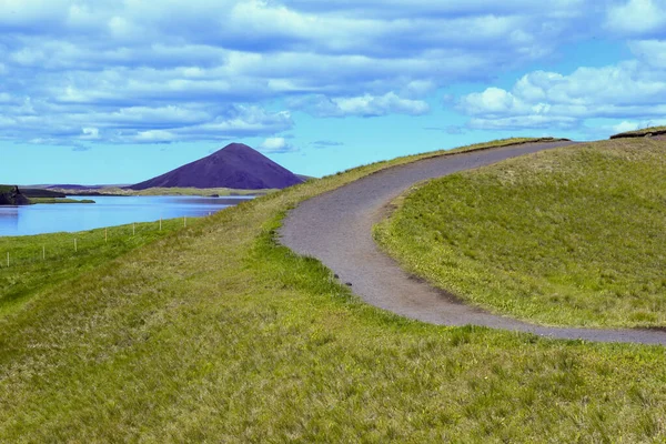 Rural Landscape Lake Myvatn Iceland — 图库照片