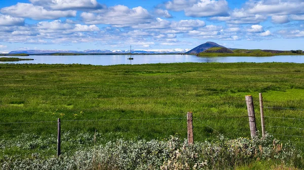 Rural Landscape Lake Myvatn Iceland — ストック写真