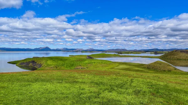 Rural Landscape Lake Myvatn Iceland — Fotografia de Stock