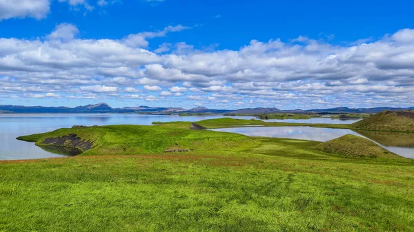 Rural Landscape Lake Myvatn Iceland — стоковое фото