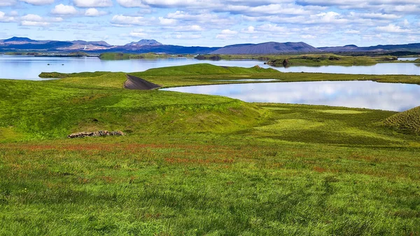 Rural Landscape Lake Myvatn Iceland — 图库照片