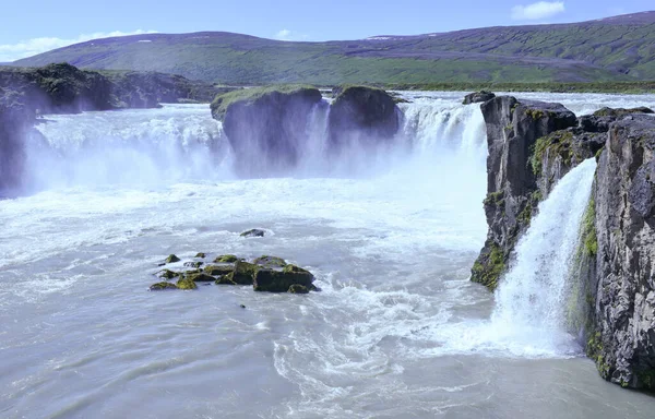 View Godafoss Waterfall Iceland — стоковое фото