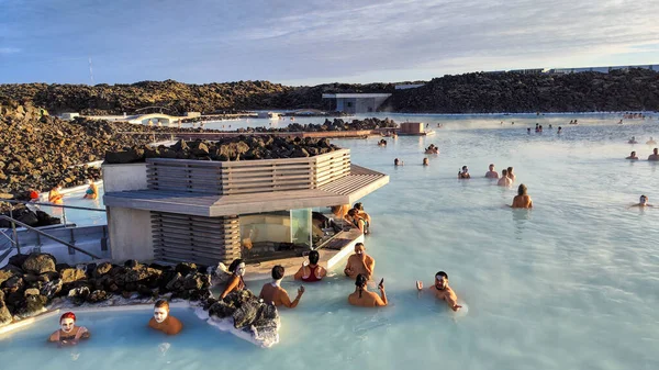 Reykjavik Iceland July 2022 People Wellness Pool Blue Lagoon Reykjavik — ストック写真