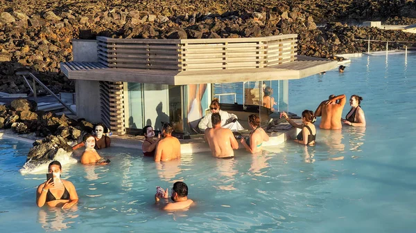 Reykjavik Iceland July 2022 People Wellness Pool Blue Lagoon Reykjavik — ストック写真