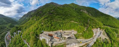 Drone view of St John the Baptist Bigorski monastery on Macedonia