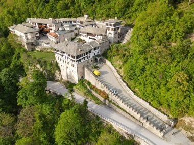 Drone view of St John the Baptist Bigorski monastery on Macedonia