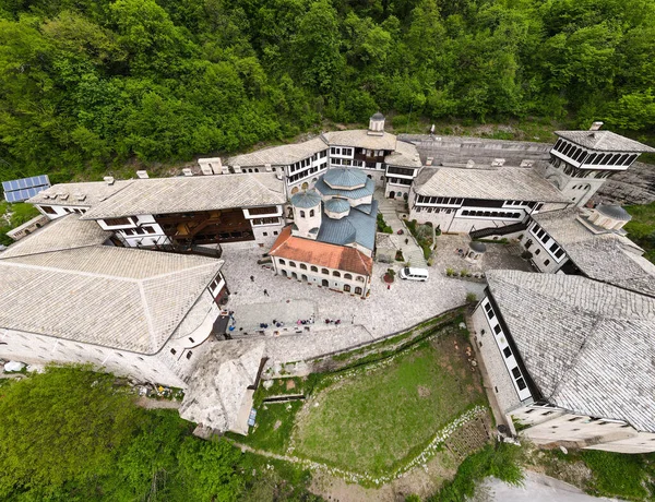 Drone View John Baptist Bigorski Monastery Macedonia — 图库照片