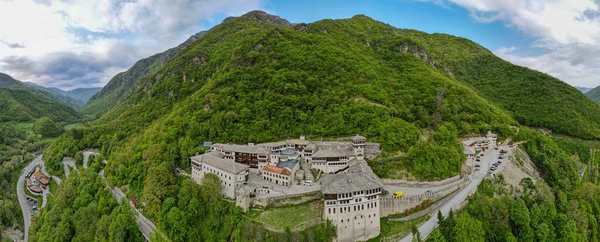 Drone View John Baptist Bigorski Monastery Macedonia — Foto de Stock