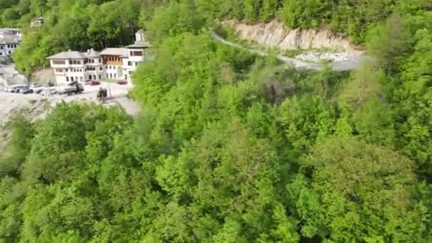 Drone View John Baptist Bigorski Monastery Macedonia — Stockvideo