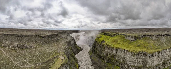 Drone View Dettifoss Waterfall Iceland — Φωτογραφία Αρχείου