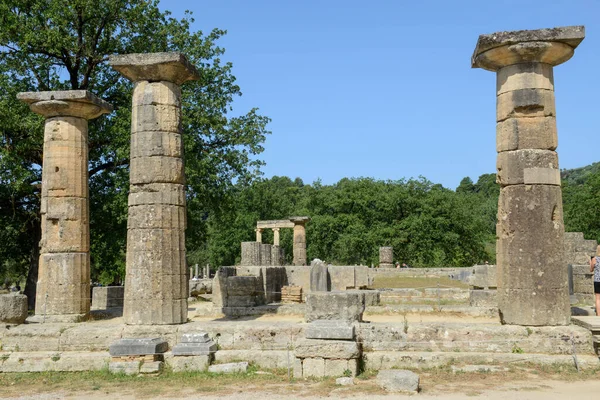 View Archeological Site Ancient Olympia Greece — Foto Stock