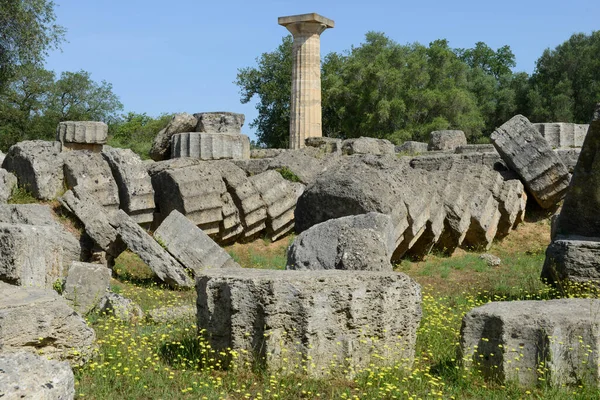 View Archeological Site Ancient Olympia Greece — Zdjęcie stockowe