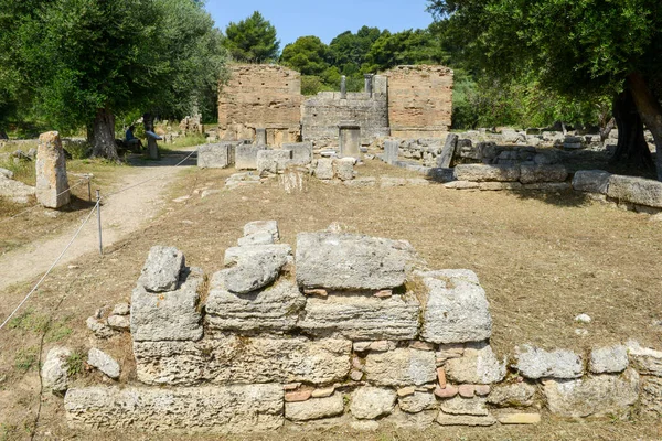 View Archeological Site Ancient Olympia Greece — Foto Stock