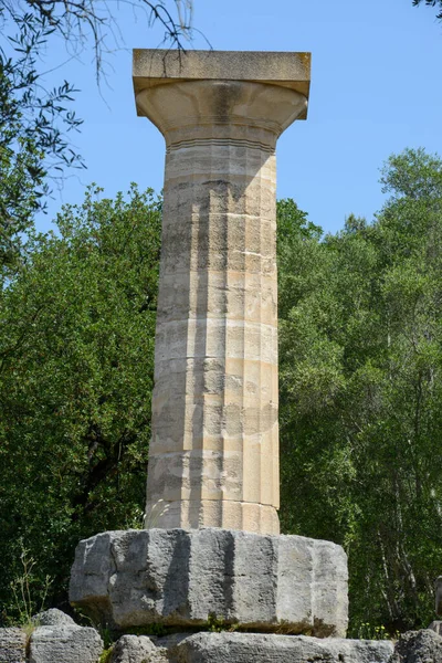 View Archeological Site Ancient Olympia Greece — Foto Stock