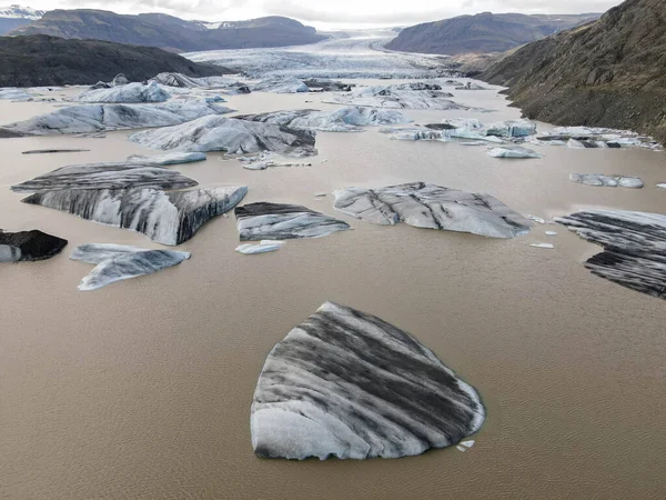 Drone View Glacier Lagoon Iceland — Photo