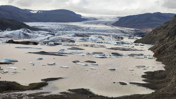 View Hoffellsjkull Glacier Lagoon Iceland — Stockfoto