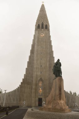 Reykjavik, Iceland - 9 July 2022: the cathedral of Reykjavik on Iceland