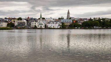 The pond in the center of Reykjavik on Iceland