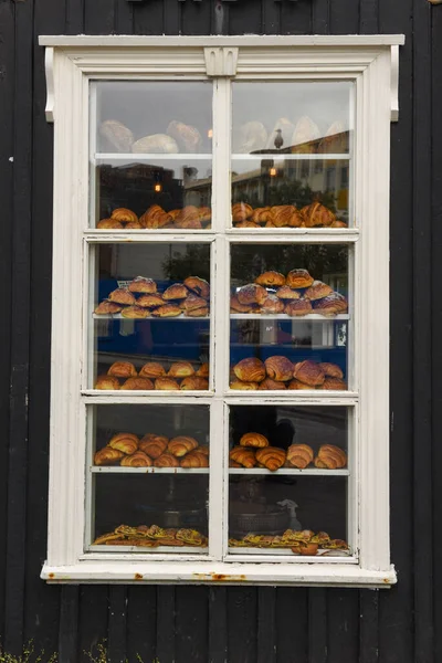 Window Bakery Reykjavik Iceland — Fotografia de Stock