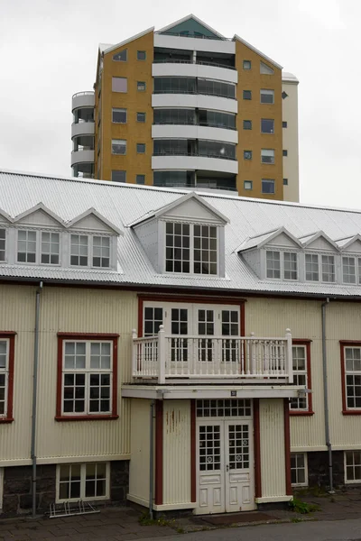 Traditional Modern Buildings Reykjavik Iceland — Foto de Stock