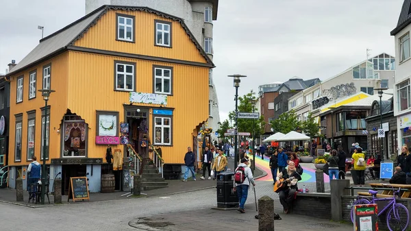 Reykjavik Iceland July 2022 Pedestrian Zone Reykjavik Iceland — Stock Photo, Image