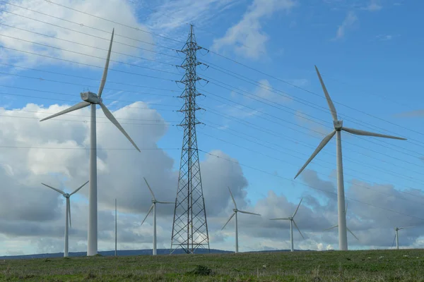 Ветряная Электростанция Возле Барбате Андалусии Испании — стоковое фото