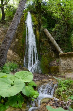 Beautiful waterfall near Loutra Ipatis on Greece