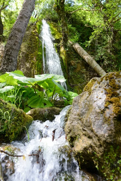 Beautiful Waterfall Loutra Ipatis Greece — Photo