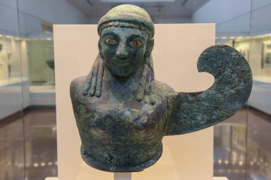 Olympia, Yunanistan - 25 Mayıs 2022: Yunanistan Arkeoloji Müzesi