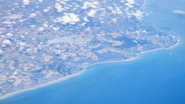 İngiltere 'deki Seaford sahilinin havadan görüntüsü