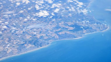 İngiltere 'deki Seaford sahilinin havadan görüntüsü