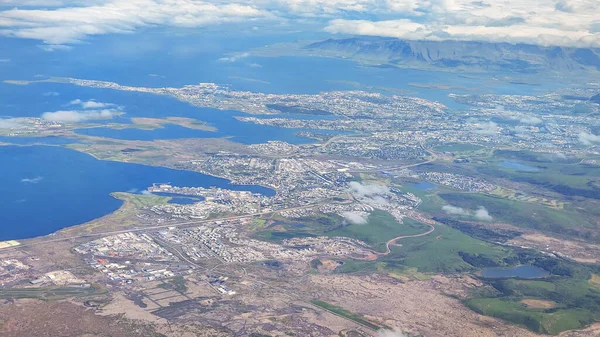 Panoramisch Uitzicht Reykjavik Ijsland — Stockfoto