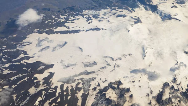 Vue Aérienne Glacier Sur Islande — Photo