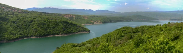 Vista Para Lago Debar Macedônia Norte — Fotografia de Stock