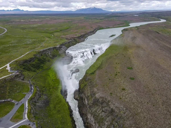 Водоспад Гюльфосс Ісландію — стокове фото