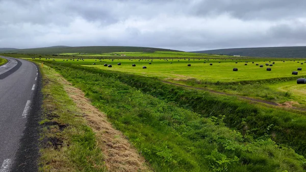 Погляд Сільську Дорогу Ісландії — стокове фото
