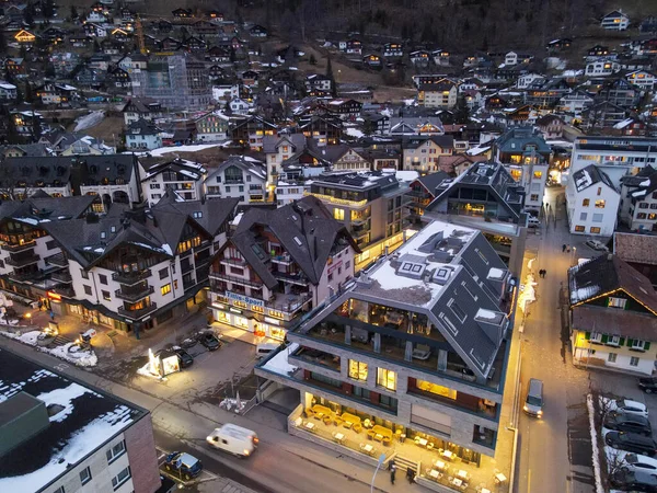 Drone View Village Engelberg Swiss Alps — Stock Photo, Image