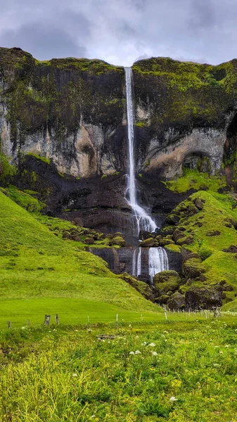 View Foss Sidu Waterfall Iceland — Stock Photo, Image