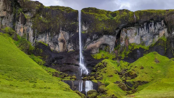 Θέα Στον Καταρράκτη Foss Sidu Στην Ισλανδία — Φωτογραφία Αρχείου