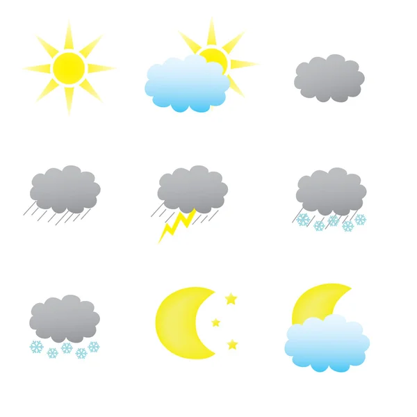 Weather icons — Stock Vector