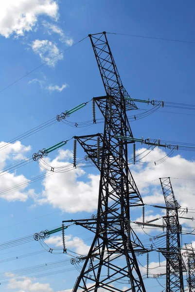 Electrical transmission towers Royalty Free Stock Photos