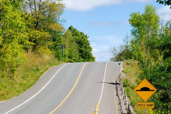 Hill Road hız tümseği işareti ile