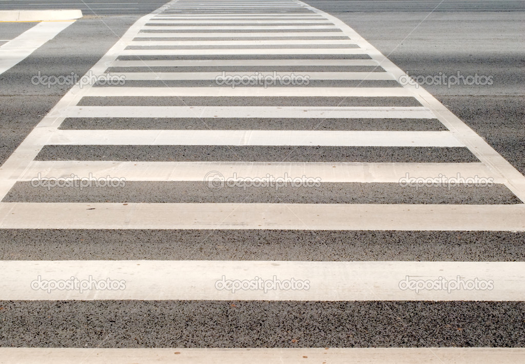 Pedestrian zebra crosswalk