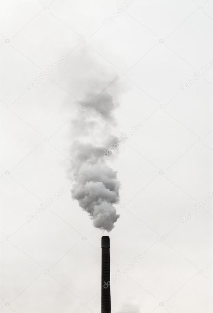 Dark smoke stack releasing smoke. Stock Photo by ©ArchonCodex 50025981