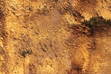 Klasik çerçeve, desenli grunge arkaplan. Soyut eski yüzey sarı, turuncu ve kahverengiye yakın. Renkli çizilmiş arkaplan