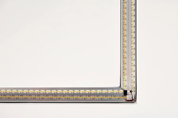 Strip Illuminazione Della Lampada Led Con Profilo Quadrato Alluminio Controsoffitto — Foto Stock