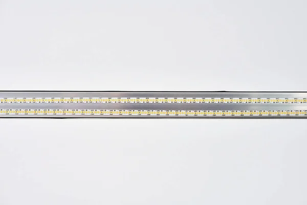 Strip Led Lámpa Alumínium Profilt Fehér Stretch Mennyezet Ház Vagy — Stock Fotó