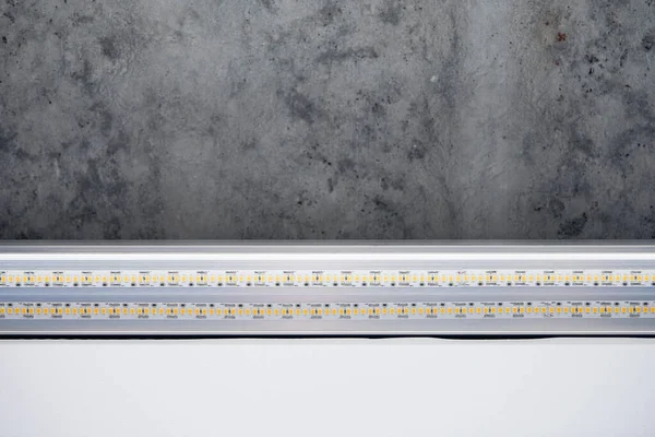 Lampa Led Strip Profilu Aluminiowym Sufit Napinany Oświetleniem Led Domu — Zdjęcie stockowe